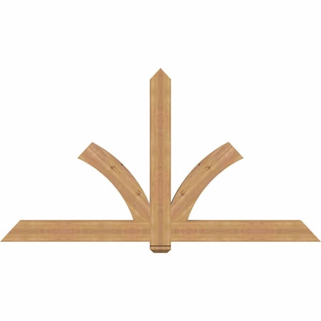 Ekena Millwork Redmond Smooth Timber Gable Bracket, Western Red Cedar, 84"W x 45"H x 3 1/2"D x 5 1/2"F, 13/12 Pitch GBW084X45X0406RED00SWR